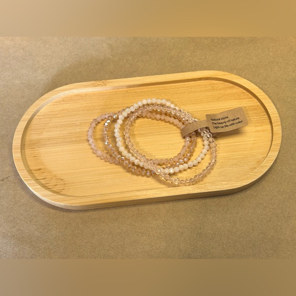 Pink Crystal Beaded Bracelet Bundle x4 | $30 - Picture 3 of 3